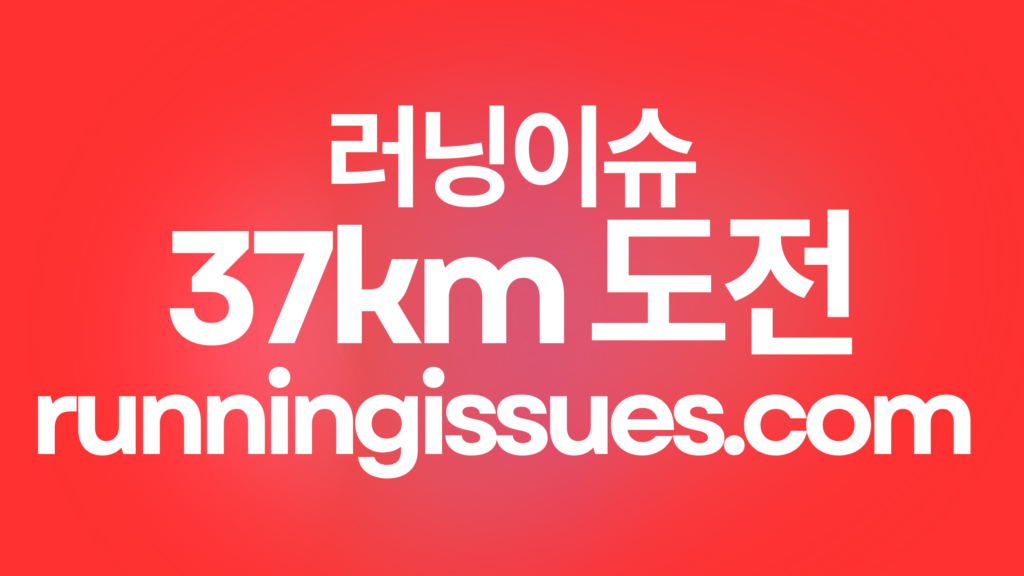 37km 풀 마라톤 도전